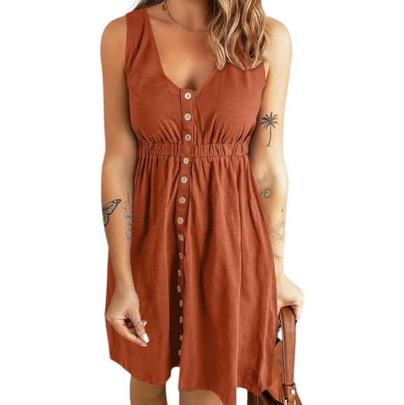 BTFBM Dresses & Skirts - 🆕 BTFBM Burnt Orange Dress M